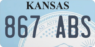 KS license plate 867ABS