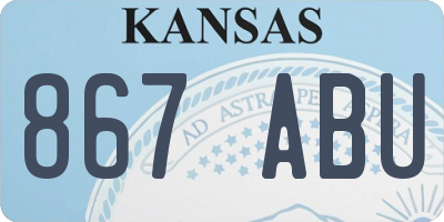KS license plate 867ABU