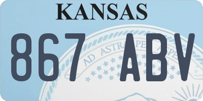 KS license plate 867ABV