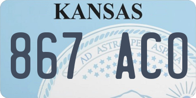 KS license plate 867ACO