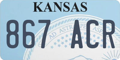 KS license plate 867ACR