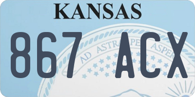 KS license plate 867ACX