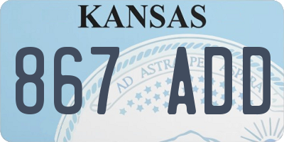KS license plate 867ADD