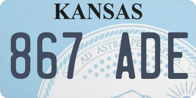 KS license plate 867ADE