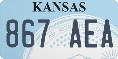 KS license plate 867AEA