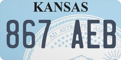 KS license plate 867AEB