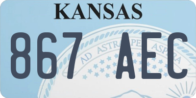 KS license plate 867AEC