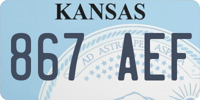 KS license plate 867AEF