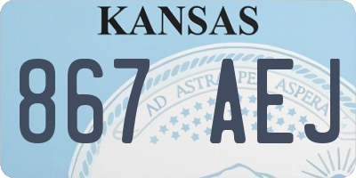 KS license plate 867AEJ