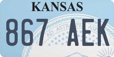 KS license plate 867AEK