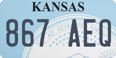 KS license plate 867AEQ