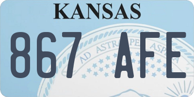 KS license plate 867AFE