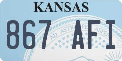 KS license plate 867AFI