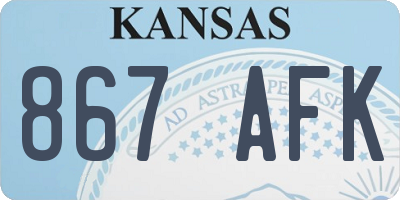 KS license plate 867AFK