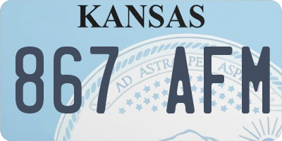 KS license plate 867AFM