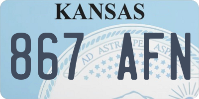 KS license plate 867AFN