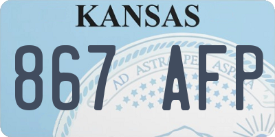 KS license plate 867AFP