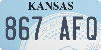KS license plate 867AFQ