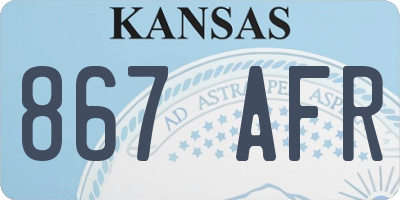 KS license plate 867AFR