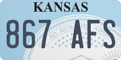KS license plate 867AFS
