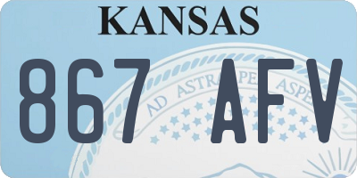 KS license plate 867AFV