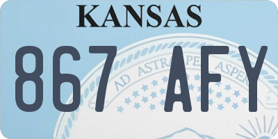 KS license plate 867AFY