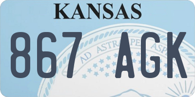 KS license plate 867AGK