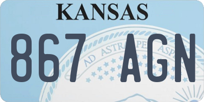 KS license plate 867AGN