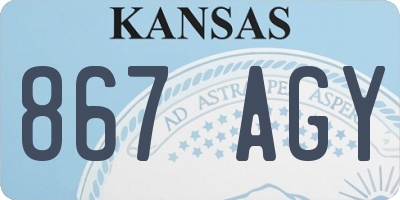 KS license plate 867AGY