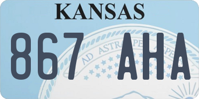 KS license plate 867AHA
