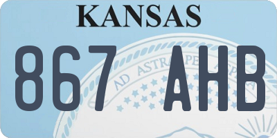 KS license plate 867AHB