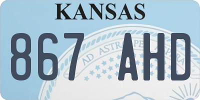 KS license plate 867AHD