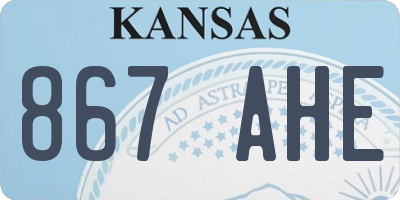 KS license plate 867AHE