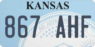 KS license plate 867AHF