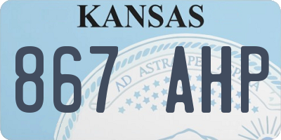 KS license plate 867AHP