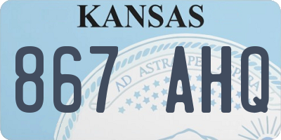 KS license plate 867AHQ