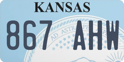 KS license plate 867AHW