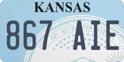 KS license plate 867AIE