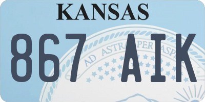 KS license plate 867AIK