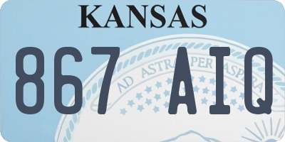 KS license plate 867AIQ
