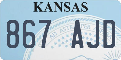 KS license plate 867AJD