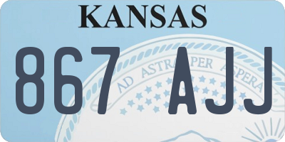 KS license plate 867AJJ