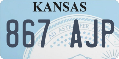 KS license plate 867AJP