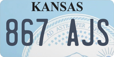 KS license plate 867AJS