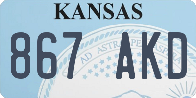 KS license plate 867AKD