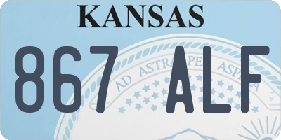 KS license plate 867ALF