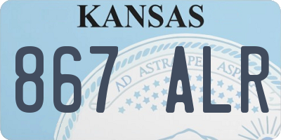 KS license plate 867ALR