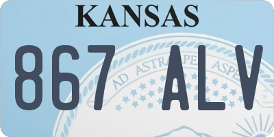 KS license plate 867ALV