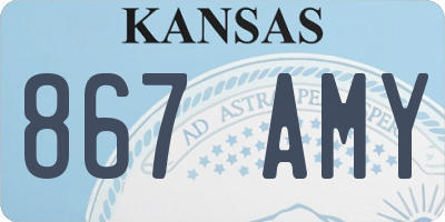 KS license plate 867AMY