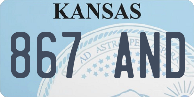 KS license plate 867AND
